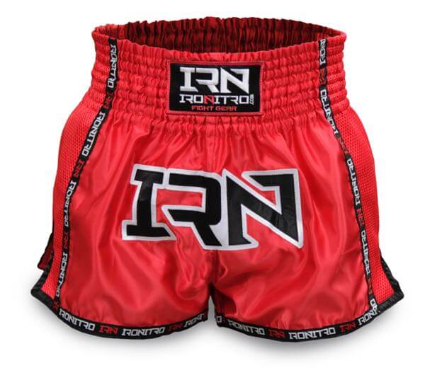 Pantaloncini K1 Muay Thai IRONITRO "Laser" RED & RED