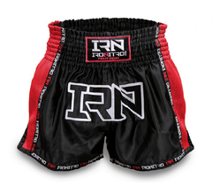 Pantaloncini K1 Muay Thai IRONITRO "Laser" BLACK TO RED