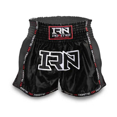 Pantaloncini K1 Muay Thai IRONITRO "Laser" BLACK TO BLACK